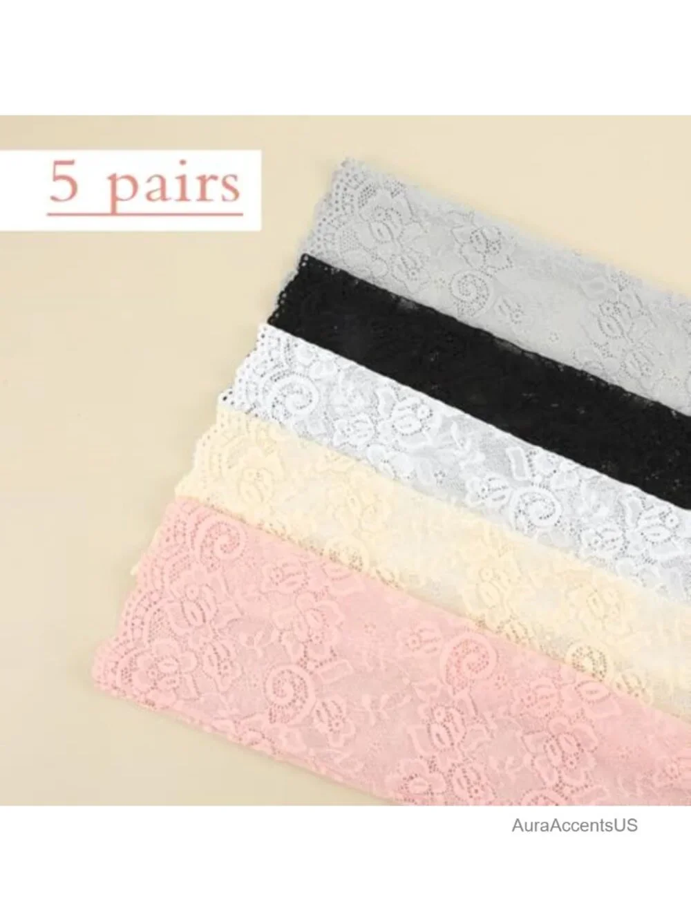 Lace Fingerless Arm Sleeves Women Elbow Length Floral Stretchy
